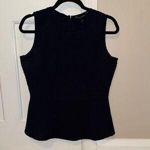 Banana Republic Navy Sleeveless peplum Blouse